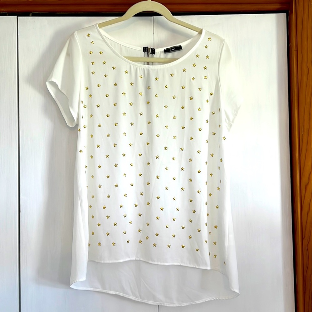 Womens star studded front top size Large